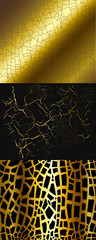Сrack effect gold backgrounds