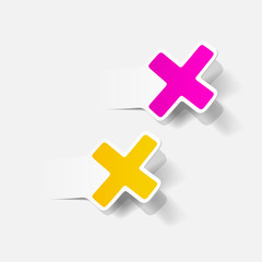 Fototapeta premium realistic design element: cross, no