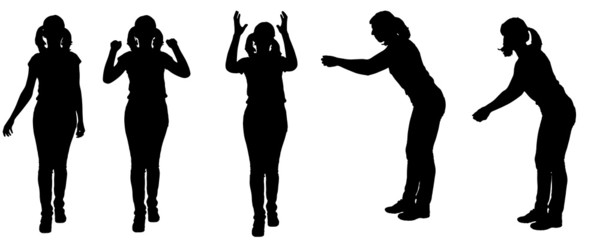 Vector silhouette of a woman.