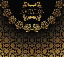 Stylish invitation on seamless background