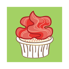 Cartoon Cupcake