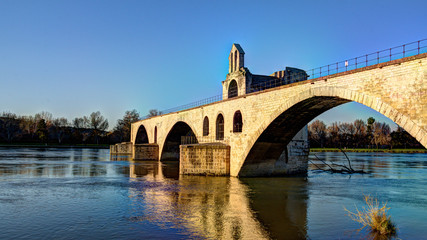 View of Avignon bridge - France