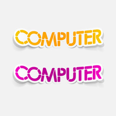 realistic design element: computer