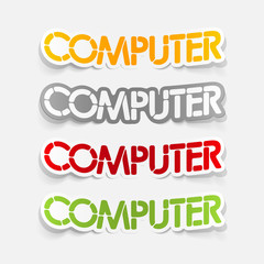 realistic design element: computer