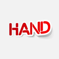 realistic design element: hand