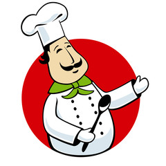 funny cartoon chef cook