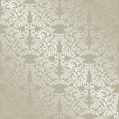 Metallic Damask Seamless Background