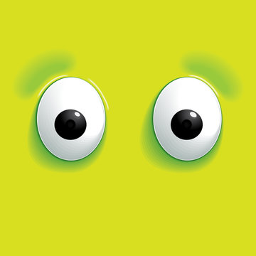 Green Background with Eyes