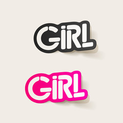 realistic design element: girl