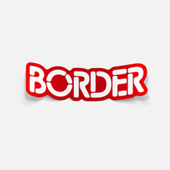 realistic design element: border