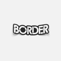realistic design element: border