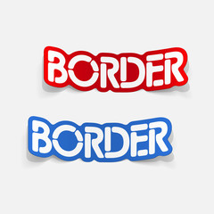 realistic design element: border