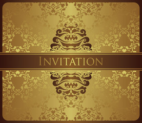Elegant vintage invitation. Vintage background
