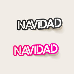 realistic design element: navidad