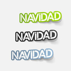 realistic design element: navidad