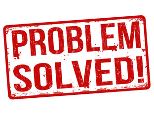 Problem solved stamp