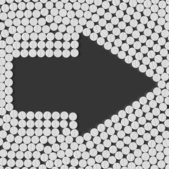 pills concept: arrow, geometry