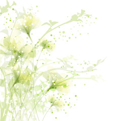 Vector background with flowers