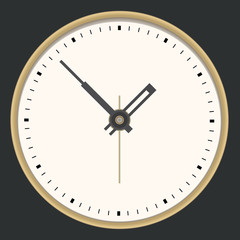 Golden clock. Vector illustration