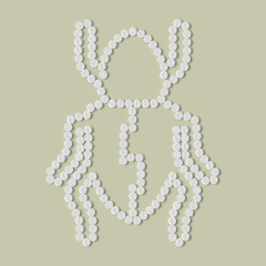 pills concept: beetle, insect