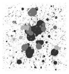 vector gray brush splatters