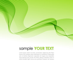 Abstract colorful background green smoke wave