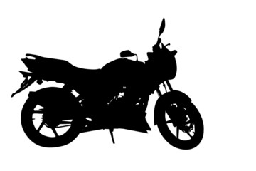 Side Profile of Motorbike Silhouette