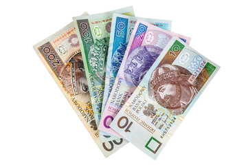 Set of polish banknotes