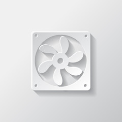 Computer cooling fan icon