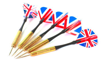 Darts with British flag useful for British Themes