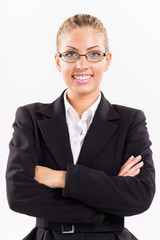 Portrait of businesswoman with arms crossed.