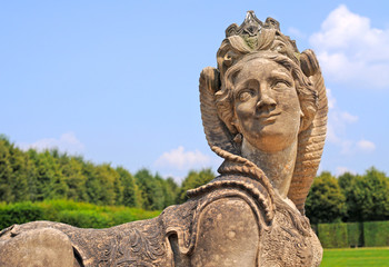 Obraz premium antique stone sculpture of sphinx figure, dresden
