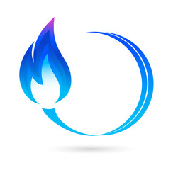 Blue fire icon