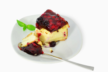Cheesecake isolated