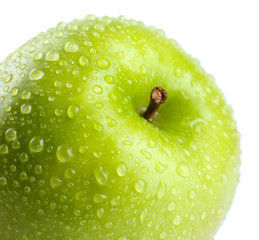 Fresh green apple, isolated on white