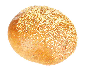 Loaf of bread isolated on white