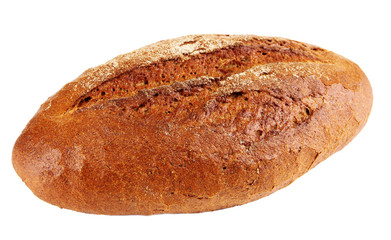 Rye bread isolated on white