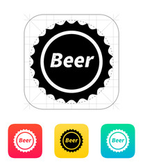 Beer bottle cup icon.