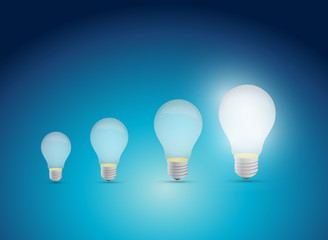 light bulbs idea graph illustration design