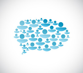 people communication cloud concept illustration