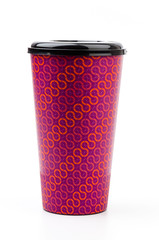 Drink cup isolated white background