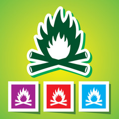 Editable Colourful Vector Icon of Fire Eps 10