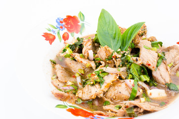Spicy pork salad