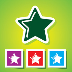 Editable Colourful Vector Icon of Star Eps 10