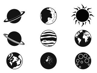 solar planet icons