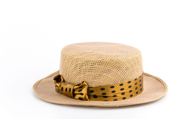 Women vintage hat isolated white background