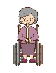 車椅子の女性高齢者