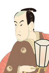 東洲斎写楽 三世坂東彦三郎の鷺坂左内のイラスト