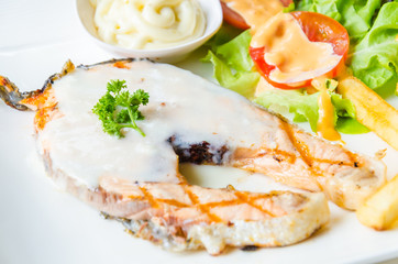 Salmon steak
