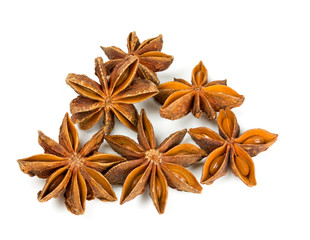 star anise isolated on white